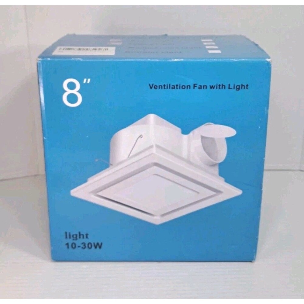 Bathroom Exhaust Combo Fan w Light 110 CFM 1.0 Sones Ceiling Mount BPT12 NEW 8"
